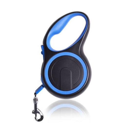 Large Retractable Dog Leash 16 Long up to 110 Lbs Reflective Colored Belt 16 Foot - Blue