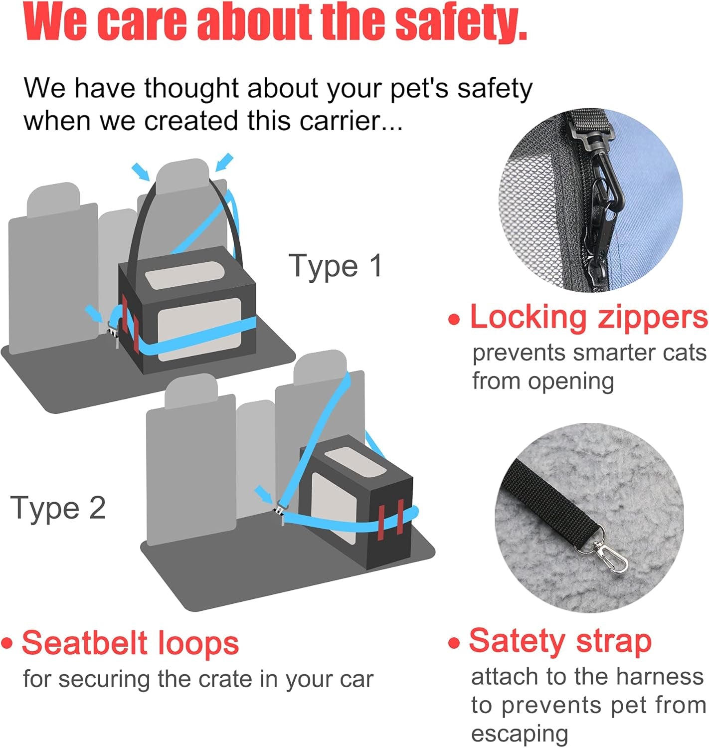 Large Cat Carrier 24"X16.5"X16.5" Soft-Sided Portable Pet Crate for Car Traveling with Collapsible Litter Box and Bowl
